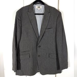 Joseph Abboud Unstructured Gray Elbow Patch Blazer Sport Coat Jacket Mens 2XLT